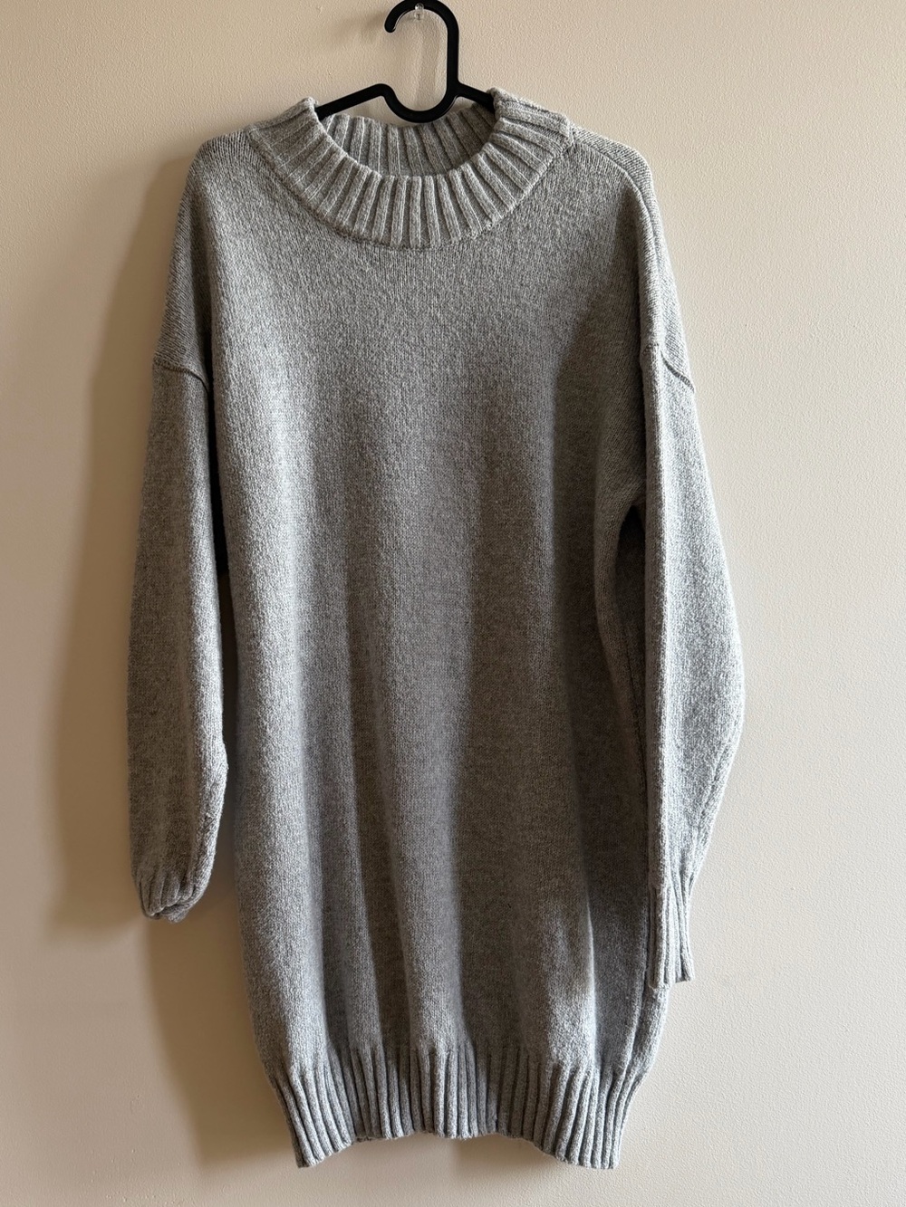 Abound Light Gray Crewneck Sweater Dress
